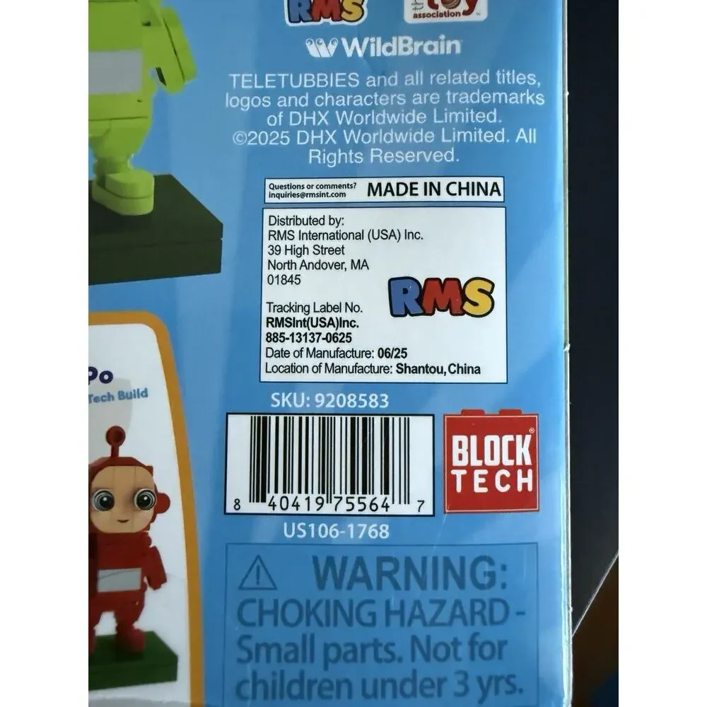2025 Teletubbies Dipsy Block Tech Build 107 Pc Sealed RMS Compatible Brick Set
